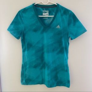 Adidas Womens Blue Ultimate Tee Short Sleeve Size Medium